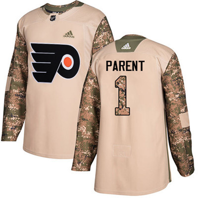 Adidas Flyers #1 Bernie Parent Camo Authentic 2017 Veterans Day Stitched Youth NHL Jersey Adidas Flyers #1 Bernie Parent Camo Authentic 2017 Veterans Day Stitched Youth NHL Jersey