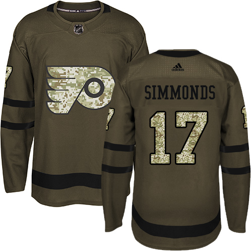 Adidas Flyers #17 Wayne Simmonds Green Salute to Service Stitched Youth NHL Jersey Adidas Flyers #17 Wayne Simmonds Green Salute to Service Stitched Youth NHL Jersey