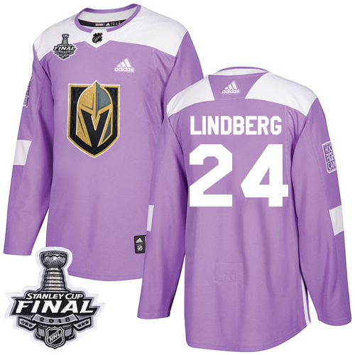 Adidas Golden Knights #24 Oscar Lindberg Purple Authentic Fights Cancer 2018 Stanley Cup Final Stitched Youth NHL Jersey Adidas Golden Knights #24 Oscar Lindberg Purple Authentic Fights Cancer 2018 Stanley Cup Final Stitched Youth NHL Jersey