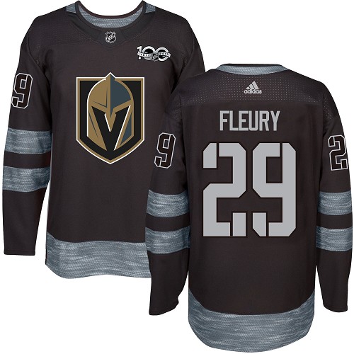 Adidas Golden Knights #29 Marc-Andre Fleury Black 1917-2017 100th Anniversary Stitched NHL Jersey Adidas Golden Knights #29 Marc-Andre Fleury Black 1917-2017 100th Anniversary Stitched NHL Jersey