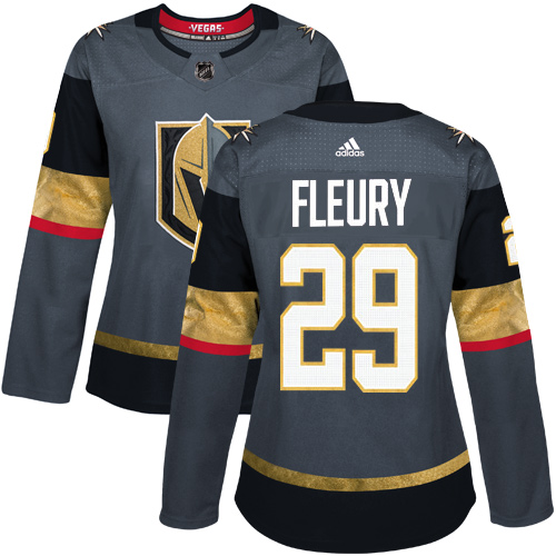 Adidas Golden Knights #29 Marc-Andre Fleury Grey Home Authentic Women's Stitched NHL Jersey Adidas Golden Knights #29 Marc-Andre Fleury Grey Home Authentic Women's Stitched NHL Jersey