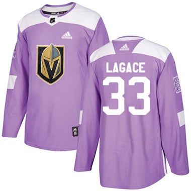 Adidas Golden Knights #33 Maxime Lagace Purple Authentic Fights Cancer Stitched Youth NHL Jersey