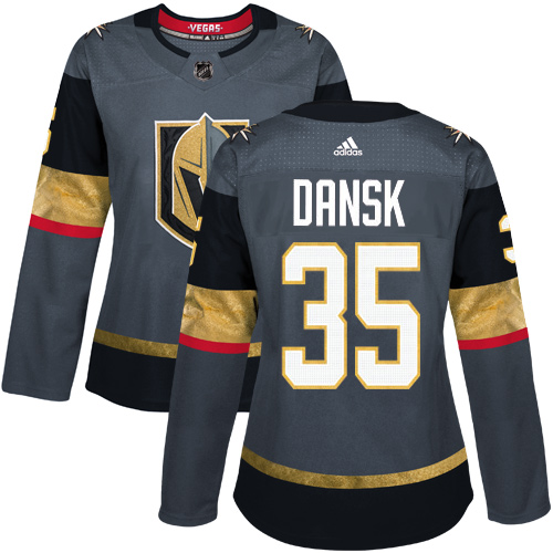 Adidas Golden Knights #35 Oscar Dansk Grey Home Authentic Women's Stitched NHL Jersey Adidas Golden Knights #35 Oscar Dansk Grey Home Authentic Women's Stitched NHL Jersey