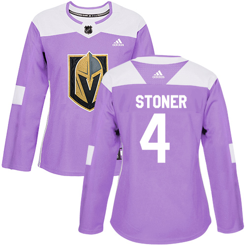 Adidas Golden Knights #4 Clayton Stoner Purple Authentic Fights Cancer Women's Stitched NHL Jersey Adidas Golden Knights #4 Clayton Stoner Purple Authentic Fights Cancer Women's Stitched NHL Jersey