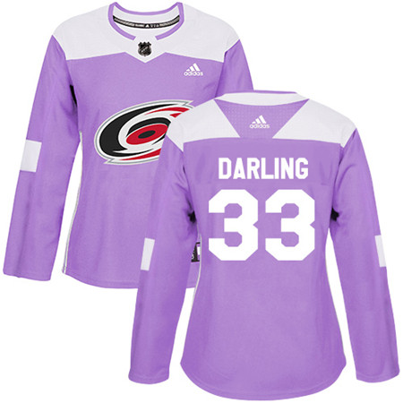 Adidas Hurricanes #33 Scott Darling Purple Authentic Fights Cancer Women's Stitched NHL Jersey Adidas Hurricanes #33 Scott Darling Purple Authentic Fights Cancer Women's Stitched NHL Jersey