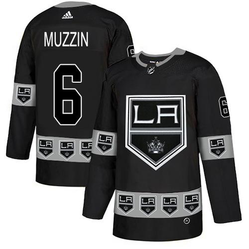 Adidas Kings #6 Jake Muzzin Black Authentic Team Logo Fashion Stitched NHL Jersey Adidas Kings #6 Jake Muzzin Black Authentic Team Logo Fashion Stitched NHL Jersey