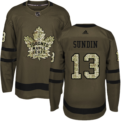 Adidas Maple Leafs #13 Mats Sundin Green Salute to Service Stitched Youth NHL Jersey Adidas Maple Leafs #13 Mats Sundin Green Salute to Service Stitched Youth NHL Jersey