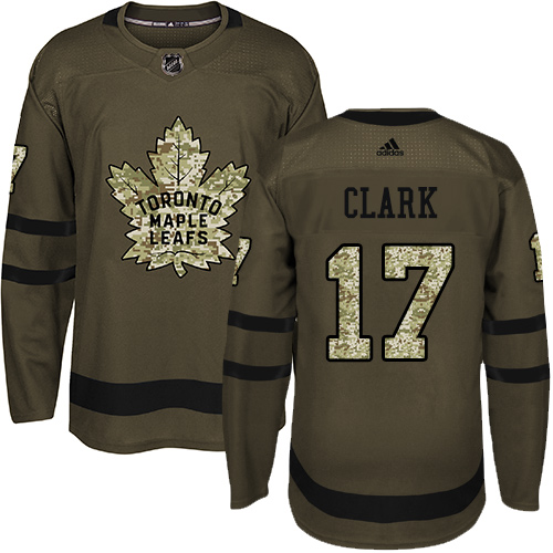 Adidas Maple Leafs #17 Wendel Clark Green Salute to Service Stitched Youth NHL Jersey Adidas Maple Leafs #17 Wendel Clark Green Salute to Service Stitched Youth NHL Jersey