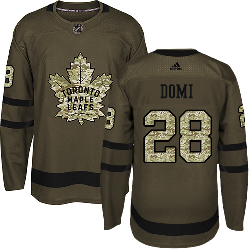 Adidas Maple Leafs #28 Tie Domi Green Salute to Service Stitched NHL Jersey Adidas Maple Leafs #28 Tie Domi Green Salute to Service Stitched NHL Jersey