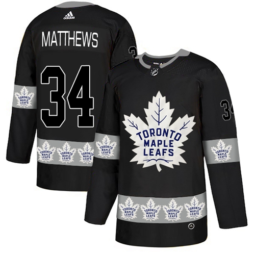 Adidas Maple Leafs #34 Auston Matthews Black Authentic Team Logo Fashion Stitched NHL Jersey Adidas Maple Leafs #34 Auston Matthews Black Authentic Team Logo Fashion Stitched NHL Jersey