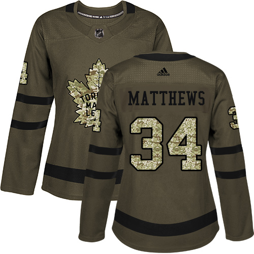 Adidas Maple Leafs #34 Auston Matthews Green Salute to Service Women's Stitched NHL Jersey Adidas Maple Leafs #34 Auston Matthews Green Salute to Service Women's Stitched NHL Jersey