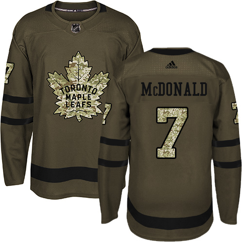 Adidas Maple Leafs #7 Lanny McDonald Green Salute to Service Stitched NHL Jersey Adidas Maple Leafs #7 Lanny McDonald Green Salute to Service Stitched NHL Jersey