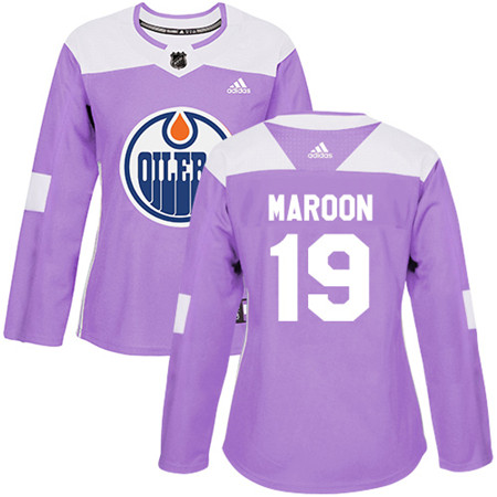 Adidas Oilers #19 Patrick Maroon Purple Authentic Fights Cancer Women's Stitched NHL Jersey 1 Adidas Oilers #19 Patrick Maroon Purple Authentic Fights Cancer Women's Stitched NHL Jersey 1