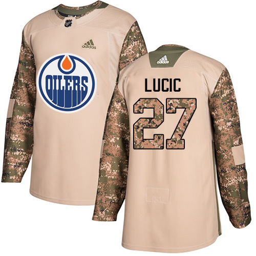 Adidas Oilers #27 Milan Lucic Camo Authentic 2017 Veterans Day Stitched NHL Jersey Adidas Oilers #27 Milan Lucic Camo Authentic 2017 Veterans Day Stitched NHL Jersey