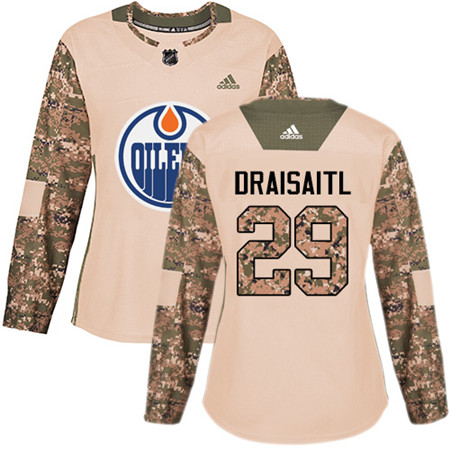 Adidas Oilers #29 Leon Draisaitl Camo Authentic 2017 Veterans Day Women's Stitched NHL Jersey Adidas Oilers #29 Leon Draisaitl Camo Authentic 2017 Veterans Day Women's Stitched NHL Jersey