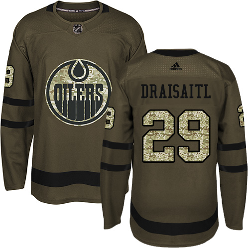 Adidas Oilers #29 Leon Draisaitl Green Salute to Service Stitched Youth NHL Jersey Adidas Oilers #29 Leon Draisaitl Green Salute to Service Stitched Youth NHL Jersey