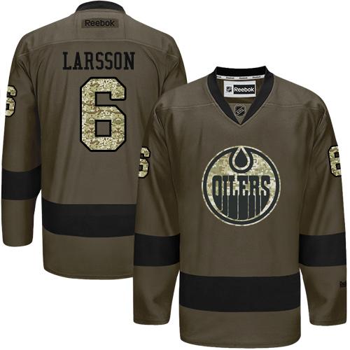 Adidas Oilers #6 Adam Larsson Green Salute to Service Stitched NHL Jersey Adidas Oilers #6 Adam Larsson Green Salute to Service Stitched NHL Jersey