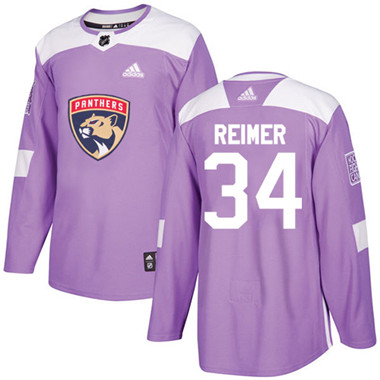 Adidas Panthers #34 James Reimer Purple Authentic Fights Cancer Stitched Youth NHL Jersey