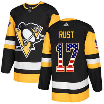 Adidas Penguins #17 Bryan Rust Black Home Authentic USA Flag Stitched Youth NHL Jersey Adidas Penguins #17 Bryan Rust Black Home Authentic USA Flag Stitched Youth NHL Jersey