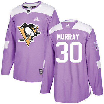 Adidas Penguins #30 Matt Murray Purple Authentic Fights Cancer Stitched Youth NHL Jersey