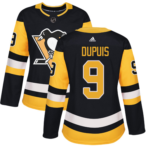 Adidas Penguins #9 Pascal Dupuis Black Home Authentic Women's Stitched NHL Jersey Adidas Penguins #9 Pascal Dupuis Black Home Authentic Women's Stitched NHL Jersey