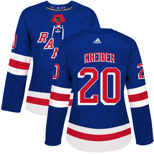 Adidas Rangers #20 Chris Kreider Royal Blue Home Authentic Women's Stitched NHL Jersey Adidas Rangers #20 Chris Kreider Royal Blue Home Authentic Women's Stitched NHL Jersey
