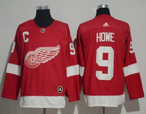 Adidas Red Wings #9 Gordie Howe Red Home Authentic Stitched NHL Jersey Adidas Red Wings #9 Gordie Howe Red Home Authentic Stitched NHL Jersey