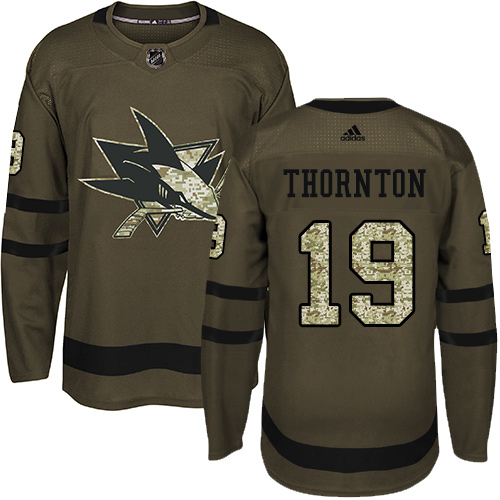 Adidas Sharks #19 Joe Thornton Green Salute to Service Stitched NHL Jersey Adidas Sharks #19 Joe Thornton Green Salute to Service Stitched NHL Jersey