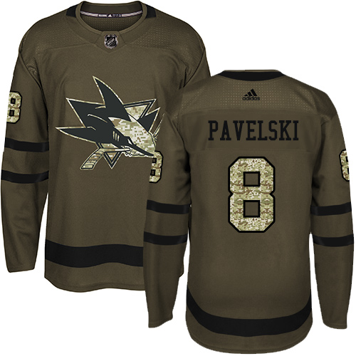 Adidas Sharks #8 Joe Pavelski Green Salute to Service Stitched NHL Jersey Adidas Sharks #8 Joe Pavelski Green Salute to Service Stitched NHL Jersey