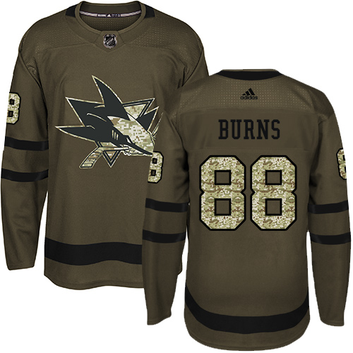 Adidas Sharks #88 Brent Burns Green Salute to Service Stitched NHL Jersey Adidas Sharks #88 Brent Burns Green Salute to Service Stitched NHL Jersey