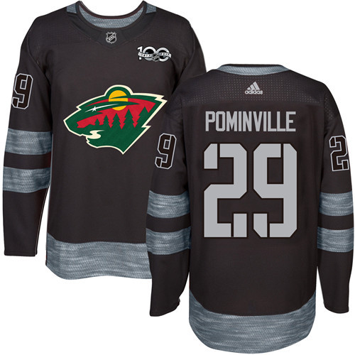 Adidas Wild #29 Jason Pominville Black 1917-2017 100th Anniversary Stitched NHL Jersey Adidas Wild #29 Jason Pominville Black 1917-2017 100th Anniversary Stitched NHL Jersey