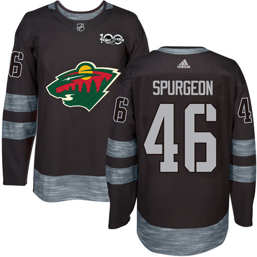 Adidas Wild #46 Jared Spurgeon Black 1917-2017 100th Anniversary Stitched NHL Jersey Adidas Wild #46 Jared Spurgeon Black 1917-2017 100th Anniversary Stitched NHL Jersey