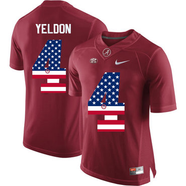 Alabama Crimson Tide 4 T.J Yeldon Red USA Flag College Limited Jersey Alabama Crimson Tide 4 T.J Yeldon Red USA Flag College Limited Jersey
