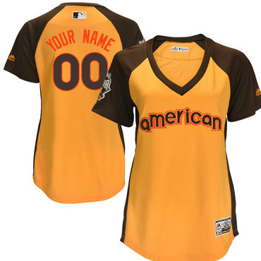 American League Yellow Women 2016 All-Star Game Cool Base Batting Practice Player Customized Jersey American League Yellow Women 2016 All-Star Game Cool Base Batting Practice Player Customized Jersey