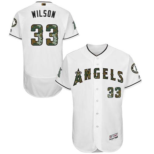 Angels of Anaheim #33 C.J. Wilson White Flexbase Authentic Collection 2016 Memorial Day Stitched MLB Jersey Angels of Anaheim #33 C.J. Wilson White Flexbase Authentic Collection 2016 Memorial Day Stitched MLB Jersey