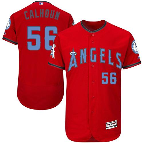 Angels of Anaheim #56 Kole Calhoun Red Flexbase Authentic Collection 2016 Father's Day Stitched MLB Jersey Angels of Anaheim #56 Kole Calhoun Red Flexbase Authentic Collection 2016 Father's Day Stitched MLB Jersey