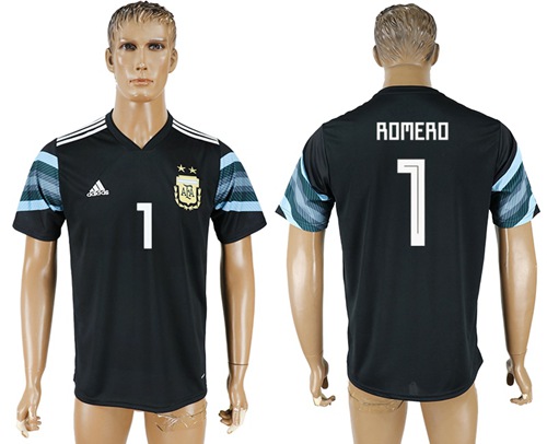 Argentina #1 Romero Away Soccer Country Jersey Argentina #1 Romero Away Soccer Country Jersey