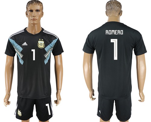 Argentina #1 Romero Away Soccer Country Jersey Argentina #1 Romero Away Soccer Country Jersey