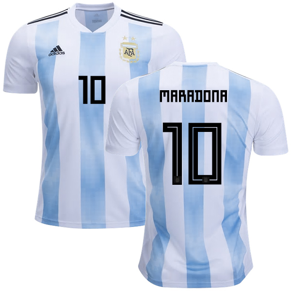 Argentina #10 Maradona Home Kid Soccer Country Jersey Argentina #10 Maradona Home Kid Soccer Country Jersey