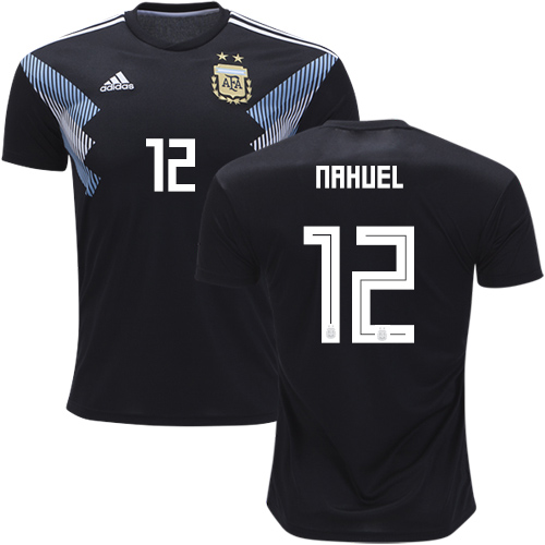 Argentina #12 Nahuel Away Kid Soccer Country Jersey Argentina #12 Nahuel Away Kid Soccer Country Jersey