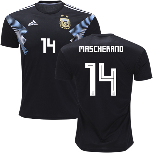 Argentina #14 Mascherano Away Kid Soccer Country Jersey Argentina #14 Mascherano Away Kid Soccer Country Jersey