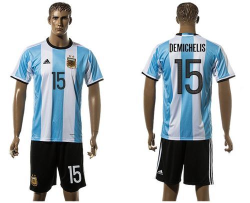 Argentina #15 Demichelis Home Soccer Country Jersey Argentina #15 Demichelis Home Soccer Country Jersey