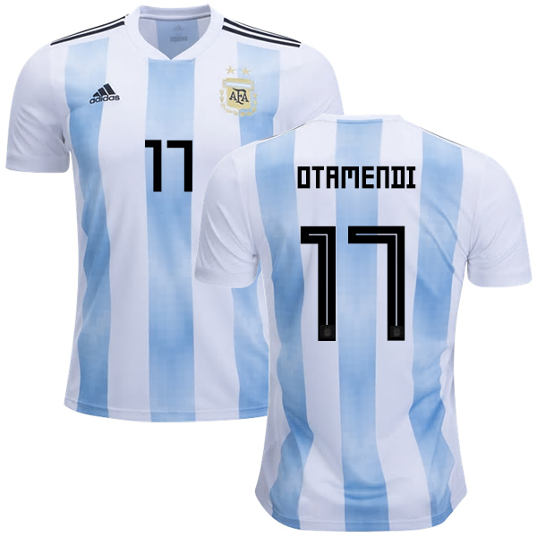 Argentina #17 Otamendi Home Kid Soccer Country Jersey Argentina #17 Otamendi Home Kid Soccer Country Jersey