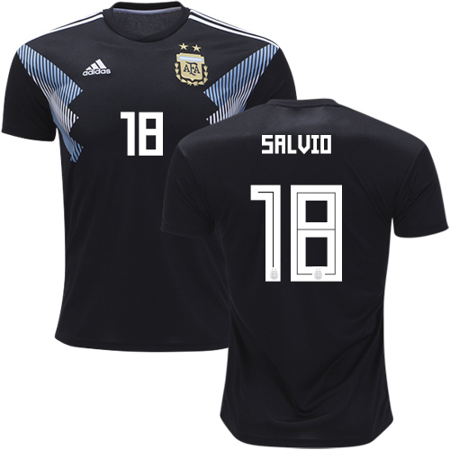 Argentina #18 Salvio Away Kid Soccer Country Jersey Argentina #18 Salvio Away Kid Soccer Country Jersey