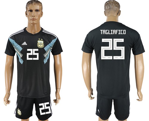 Argentina #25 Tagliafico Away Soccer Country Jersey Argentina #25 Tagliafico Away Soccer Country Jersey
