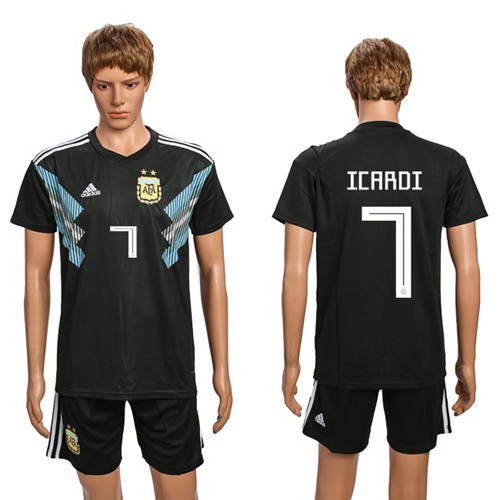 Argentina #7 Icardi Away Soccer Country Jersey Argentina #7 Icardi Away Soccer Country Jersey