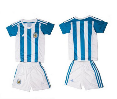 Argentina Blank Home Kid Soccer Country Jersey