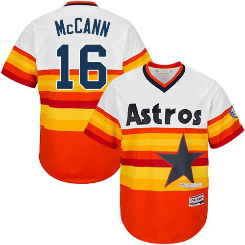 Astros #16 Brian McCann White Orange Cooperstown Stitched Youth MLB Jersey Astros #16 Brian McCann White Orange Cooperstown Stitched Youth MLB Jersey