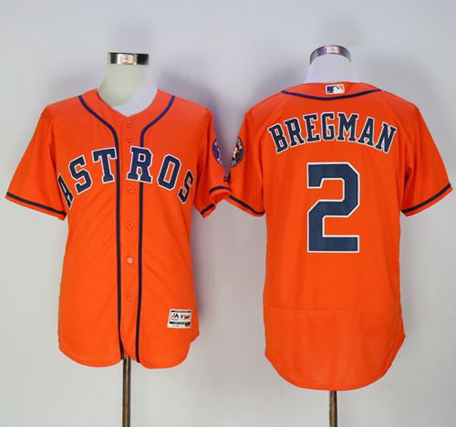 Astros #2 Alex Bregman Orange Flexbase Authentic Collection Stitched MLB Jersey Astros #2 Alex Bregman Orange Flexbase Authentic Collection Stitched MLB Jersey