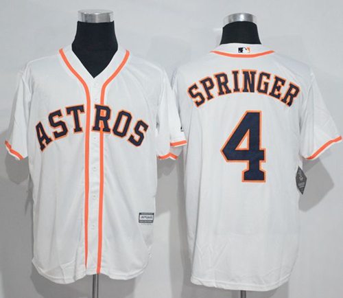 Astros #4 George Springer White New Cool Base Stitched MLB Jersey Astros #4 George Springer White New Cool Base Stitched MLB Jersey